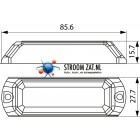 LED flitser Axixtech ministealth 3 Leds ECE R65 vlakke montage Oranje